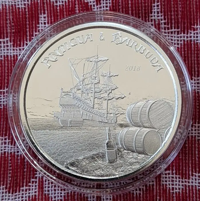 Antigua & Barbuda 1 oz Silver Rum Runner 2018 BU image