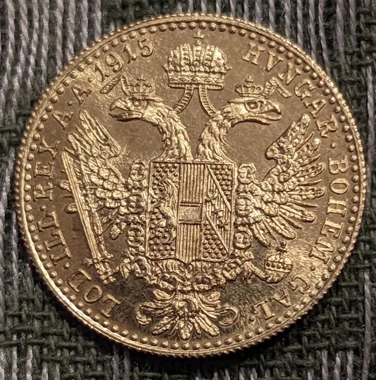 Austria Gold Ducat 1915 BU -- Proof-like - View 2