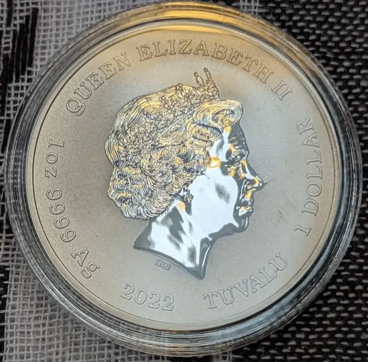 2022-P Tuvalu Bart Simpson 1 oz .999 Silver BU Coin - View 2