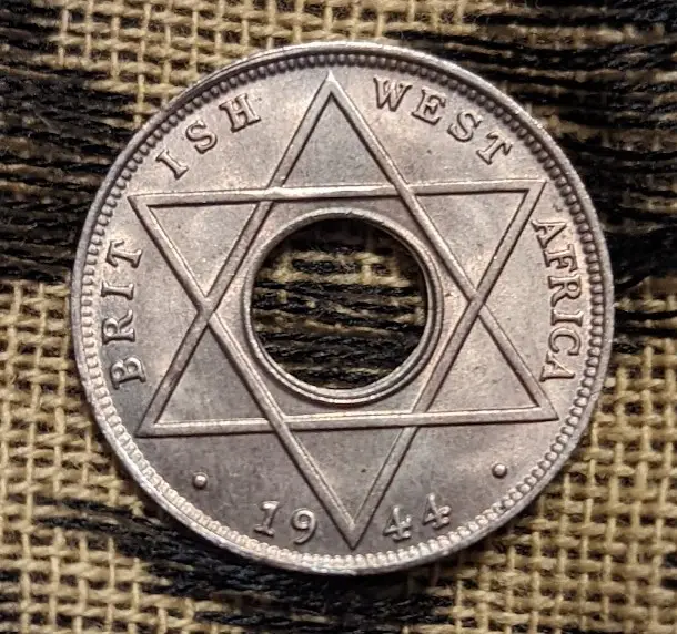 British West Africa Tenth Cent 1944 image