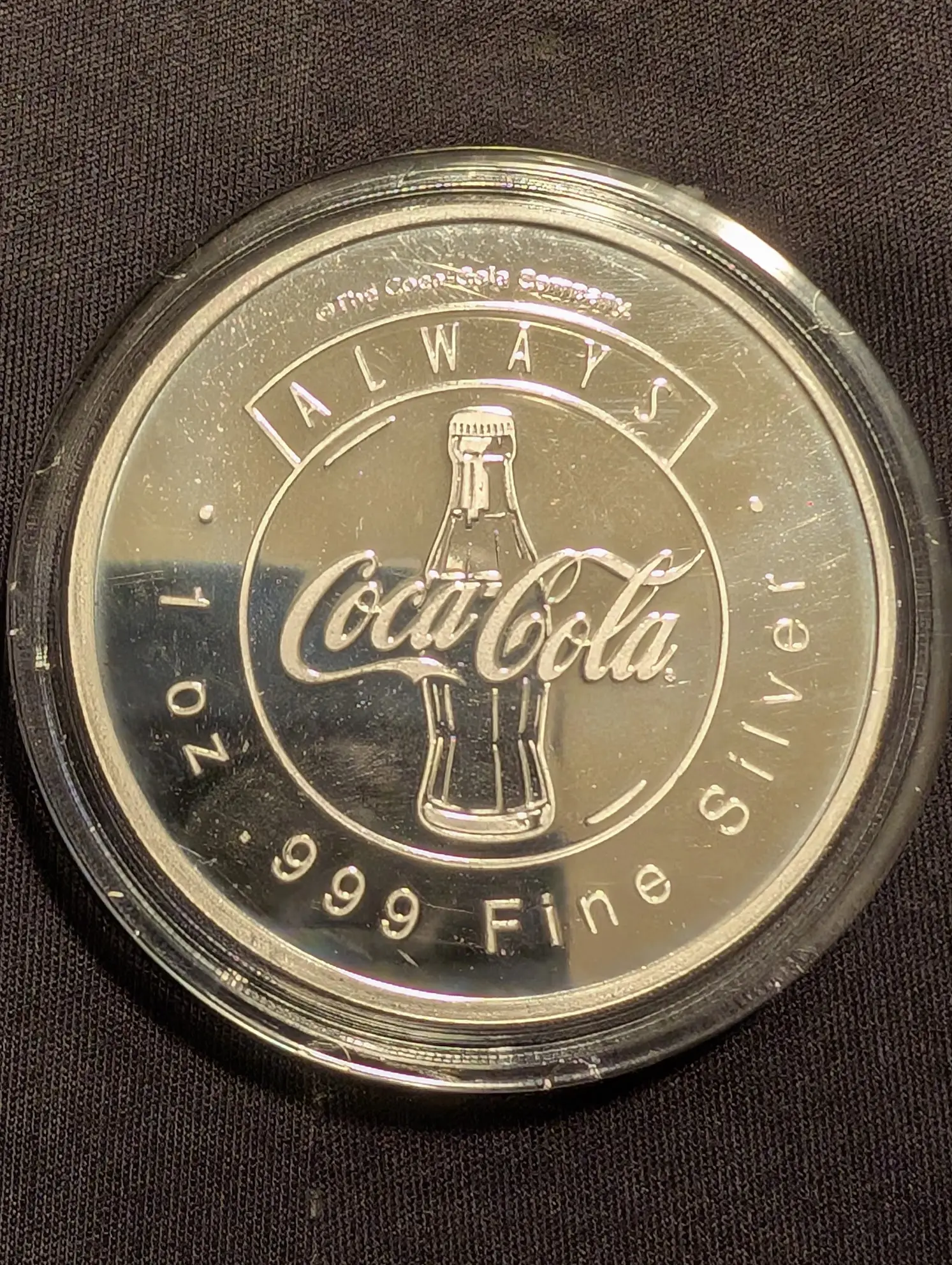 Coca-Cola Polar Bear Silver Round - Back