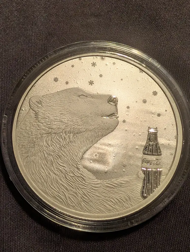 Coca-Cola Polar Bear Silver Round - Front