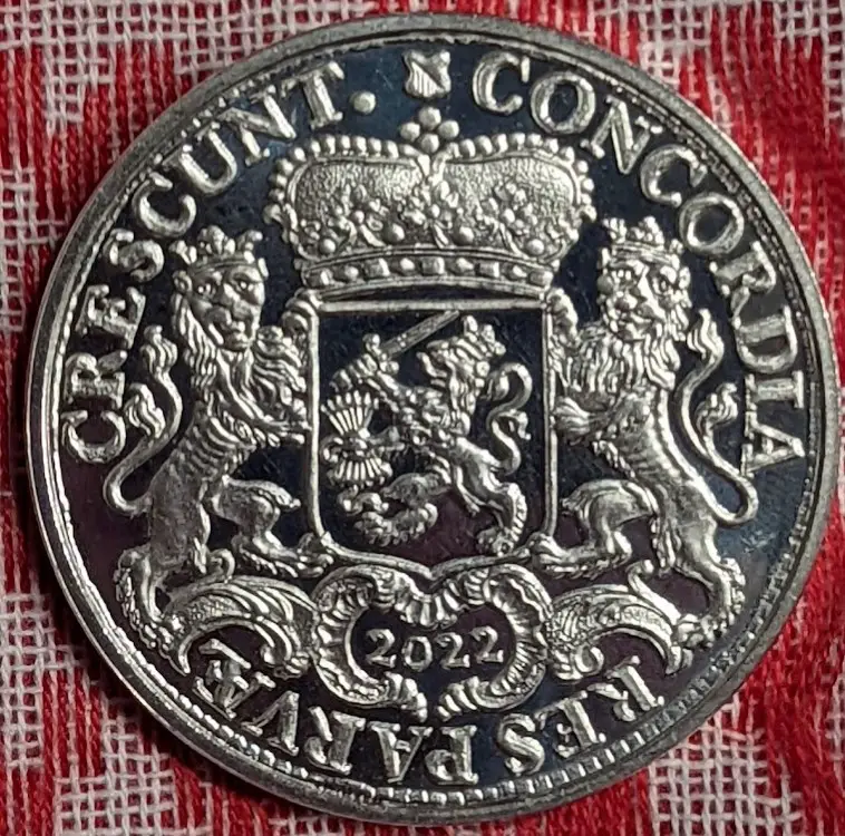 2022 Netherlands 1 oz Silver Ducaton Rider Restrike BU - View 2