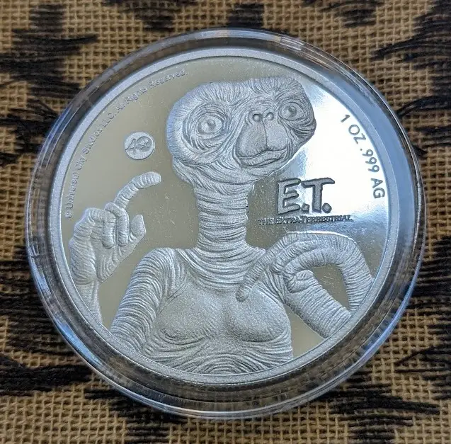 E.T. 40th Anniversary 1oz Silver Coin BU (2022) image