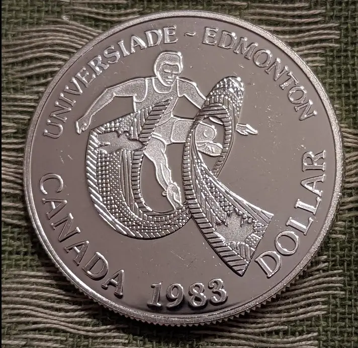 1983 Canada Silver Dollar Proof - Edmonton University Games image