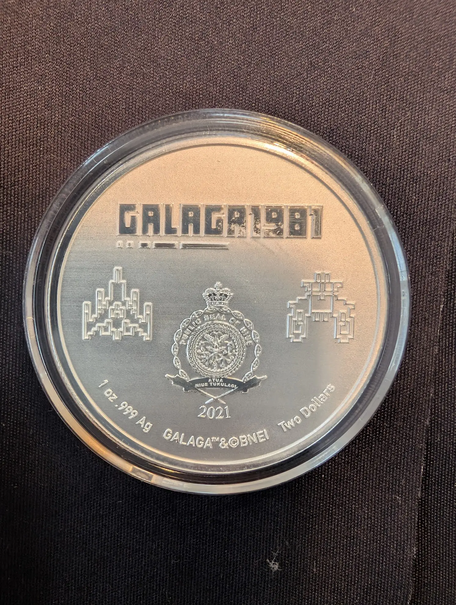 2021 Niue GALAGA 40th Anniversary 1 oz Silver $2 BU | www