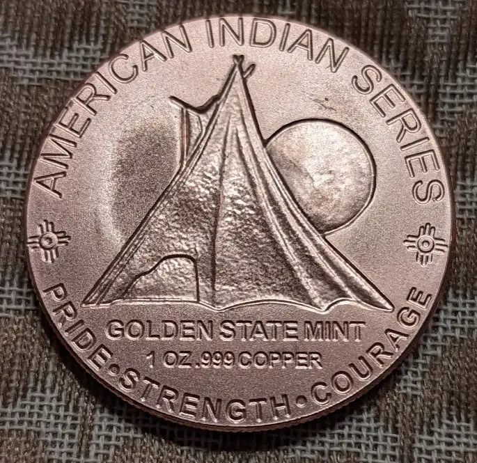Medallion Chief 1oz Copper Round - View 2