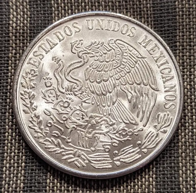 Mexico Silver Cien Pesos 1977 or 1978 AU-BU | www.MattsCoinage.com
