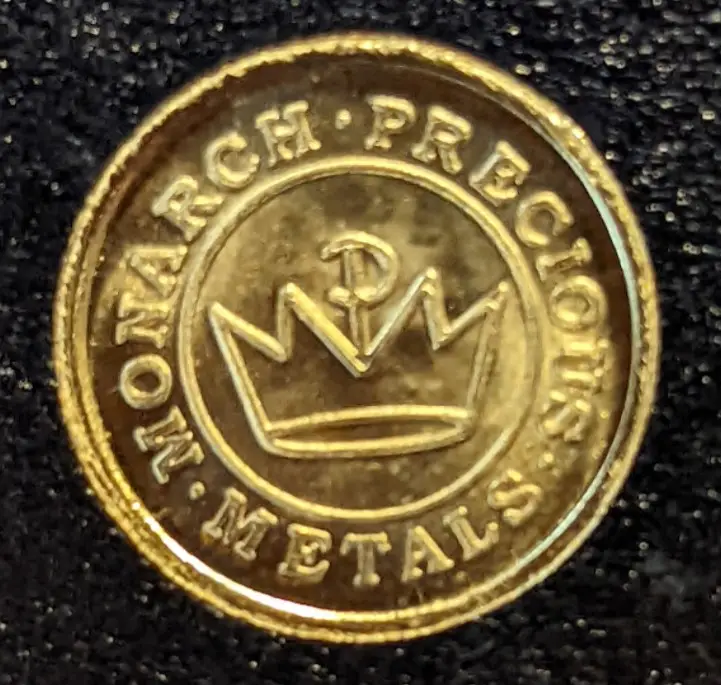 Monarch Precious Metals 1 Gram Gold Round  - View 2